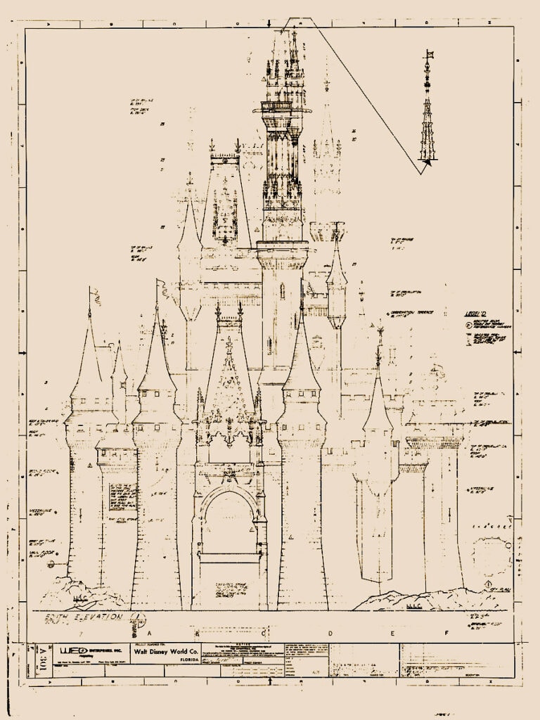 Cinderella Castle Architectural Drawing