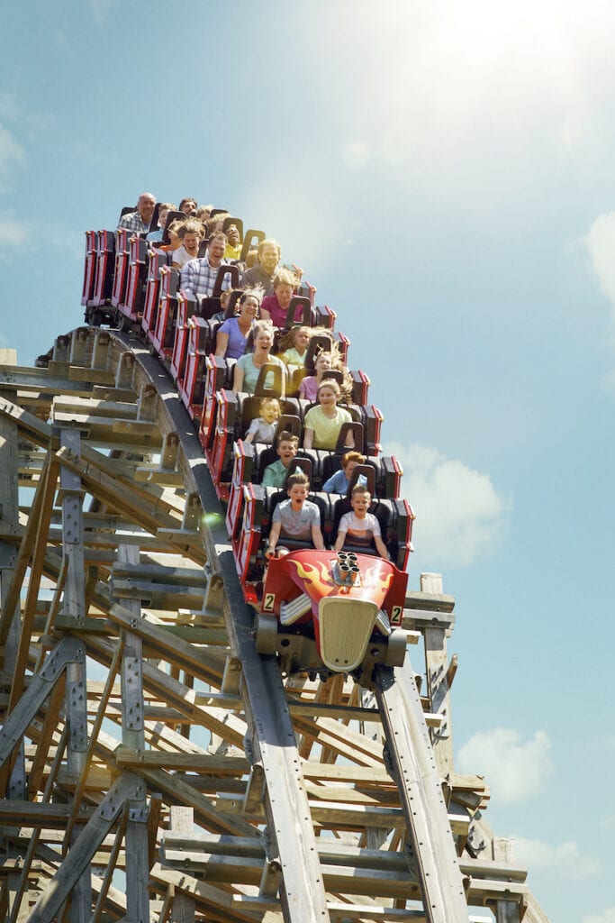 Dollywood Lightning Rod Roller Coaster Hill