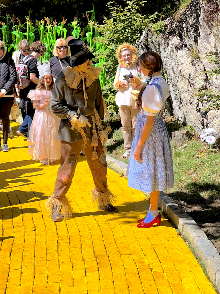 Land of Oz Theme Park Scarecrow and Dorothy